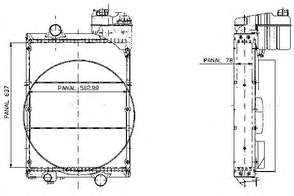 Радиатор, охлаждение двигателя NRF 50497