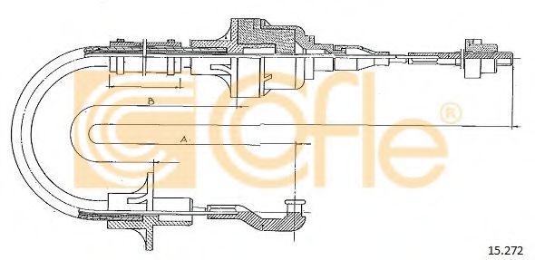 Трос, управление сцеплением COFLE 15272