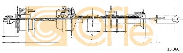 Трос, управление сцеплением COFLE 15366