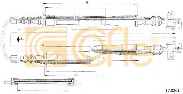 Трос, стояночная тормозная система COFLE 170201