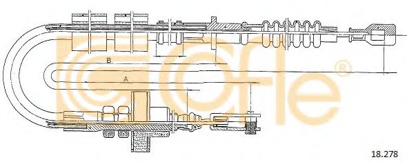 Трос, управление сцеплением COFLE 18278