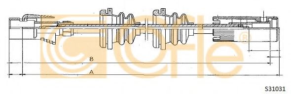 Тросик спидометра COFLE S31031