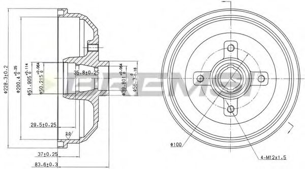 Тормозной барабан BREMSI DR5135