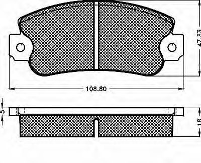 Комплект тормозных колодок, дисковый тормоз BSF 10326