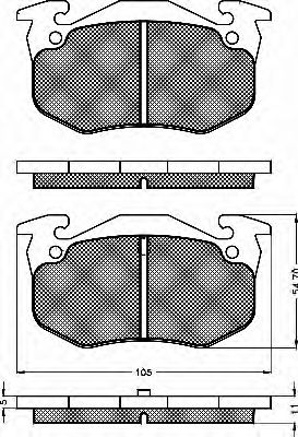 Комплект тормозных колодок, дисковый тормоз BSF 10456