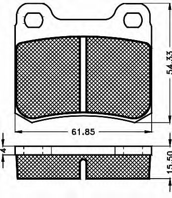Комплект тормозных колодок, дисковый тормоз BSF 10462