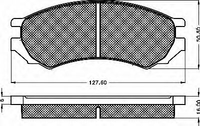 Комплект тормозных колодок, дисковый тормоз BSF 10524