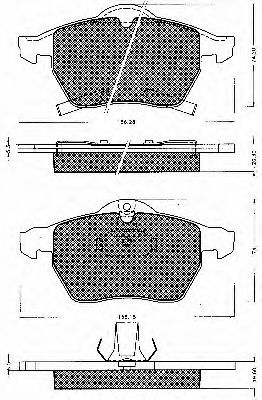 Комплект тормозных колодок, дисковый тормоз BSF 10538