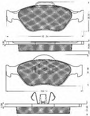 Комплект тормозных колодок, дисковый тормоз BSF 10551