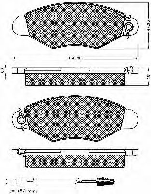 Комплект тормозных колодок, дисковый тормоз BSF 10556