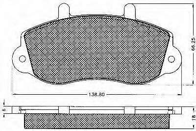 Комплект тормозных колодок, дисковый тормоз BSF 10619