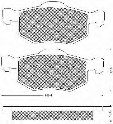 Комплект тормозных колодок, дисковый тормоз BSF 10702