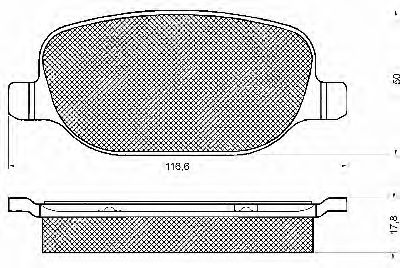 Комплект тормозных колодок, дисковый тормоз BSF 10753