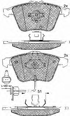 Комплект тормозных колодок, дисковый тормоз BSF 10779
