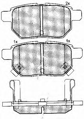 Комплект тормозных колодок, дисковый тормоз BSF 10868