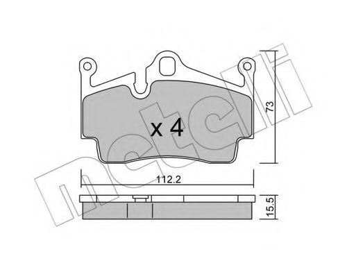 Комплект тормозных колодок, дисковый тормоз METELLI 22-0894-0