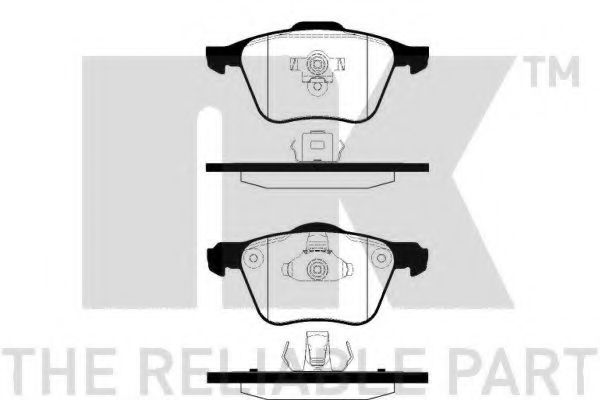 Комплект тормозных колодок, дисковый тормоз NK 224823
