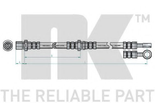 Тормозной шланг NK 854402