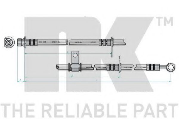 Тормозной шланг NK 852655