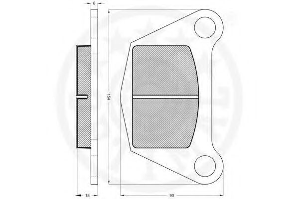 Комплект тормозных колодок, дисковый тормоз OPTIMAL 12017