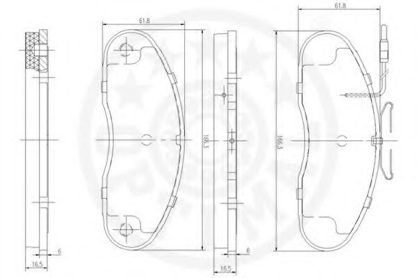 Комплект тормозных колодок, дисковый тормоз METZGER 004802