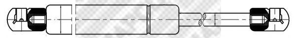 Газовая пружина, крышка багажник MAPCO 20202