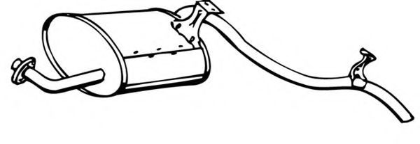 Глушитель выхлопных газов конечный ROSI 10587