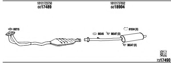 Система выпуска ОГ FONOS BW31819