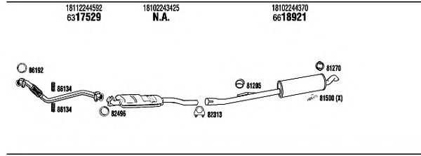 Система выпуска ОГ FONOS BW52526