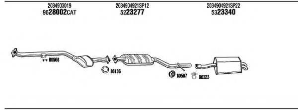 Система выпуска ОГ FONOS MBH14815B