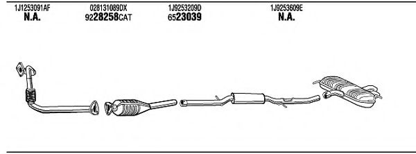 Система выпуска ОГ FONOS VW26088A