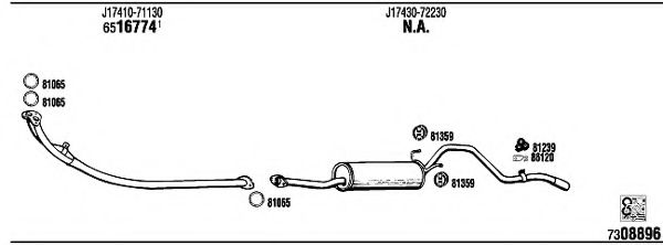 Система выпуска ОГ FONOS VW85006