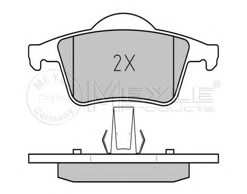Комплект тормозных колодок, дисковый тормоз MEYLE 025 230 7616
