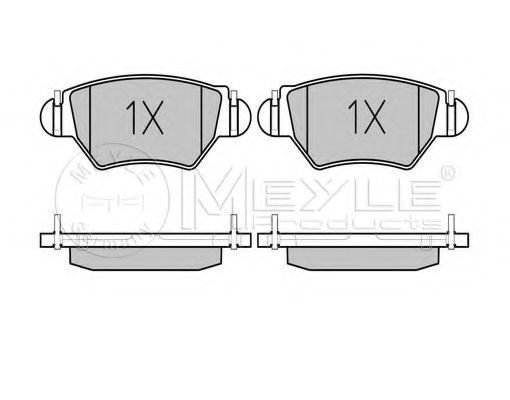 Комплект тормозных колодок, дисковый тормоз MEYLE 23258