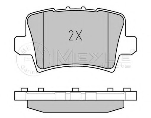 Комплект тормозных колодок, дисковый тормоз MEYLE 24519