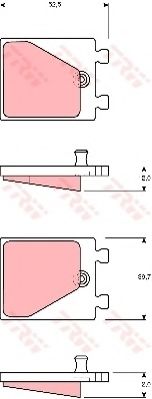 Комплект тормозных колодок, дисковый тормоз TRW GDB563