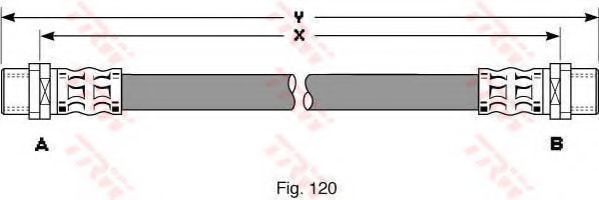Тормозной шланг TRW PHA343