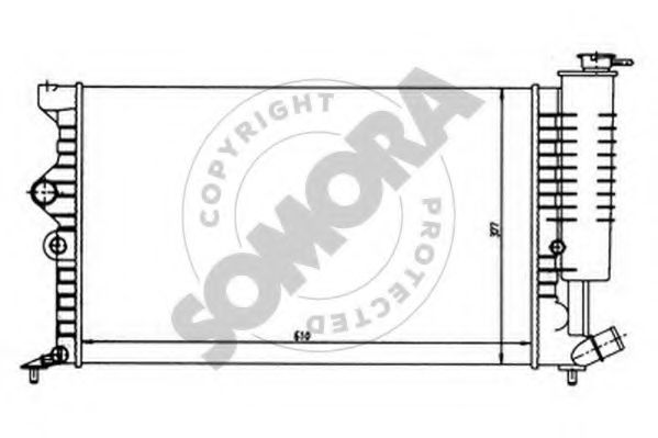Радиатор, охлаждение двигателя SOMORA 052140