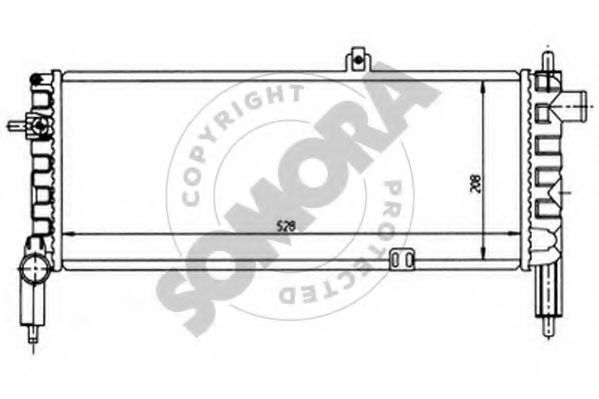 Радиатор, охлаждение двигателя SOMORA 212142