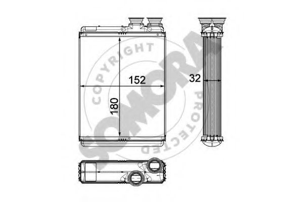Теплообменник, отопление салона SOMORA 050550