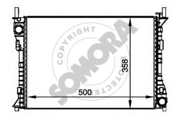 Радиатор, охлаждение двигателя SOMORA 092540C