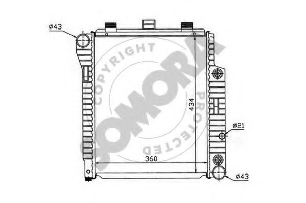 Радиатор, охлаждение двигателя SOMORA 171240J