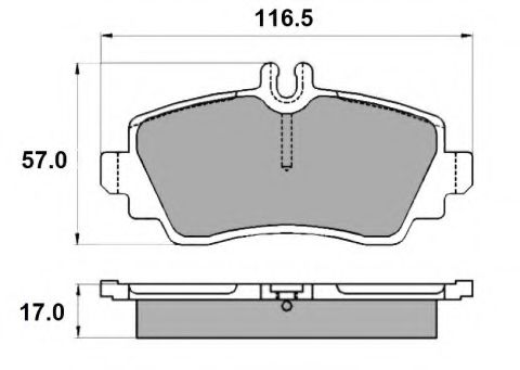Комплект тормозных колодок, дисковый тормоз NATIONAL NP2203