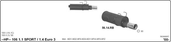Система глушителя для спортивного автомобиля IMASAF 563000057