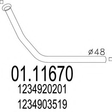 Труба выхлопного газа CIA 15506