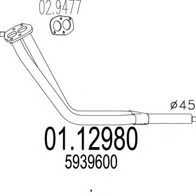 Труба выхлопного газа MTS 01.12980