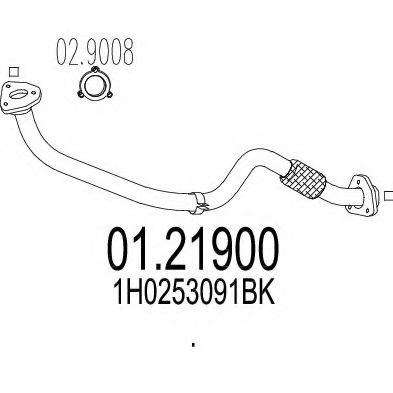 Труба выхлопного газа MTS 01.21900