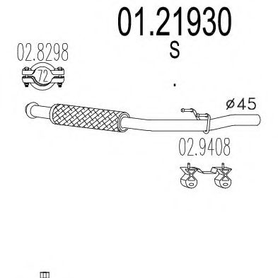 Труба выхлопного газа MTS 01.21930