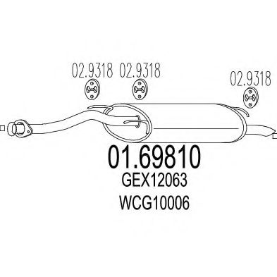 Глушитель выхлопных газов конечный MTS 01.69810