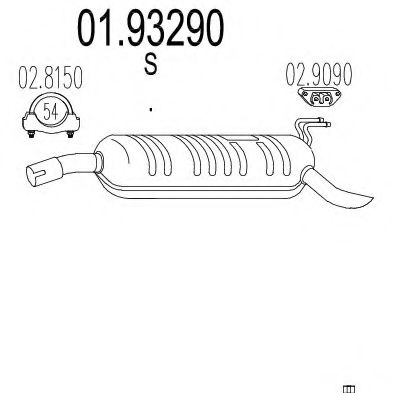 Глушитель выхлопных газов конечный ZARA 1567